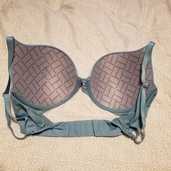 VICTORIAS SECRET PERFECT COVERAGE BLUE BRA 34D - Picture 4 of 8